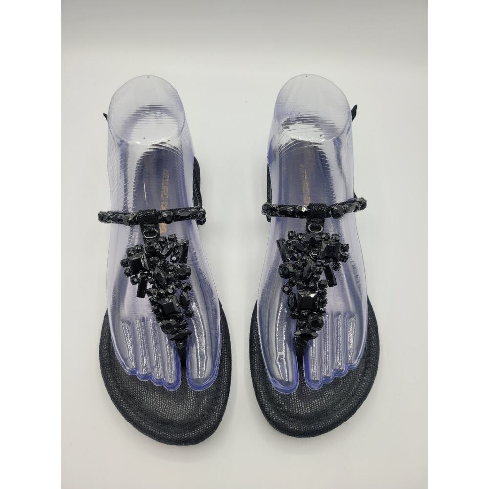 Arturo‎ Chiang Women's Sandals Black Strappy Leather Gems Size 6